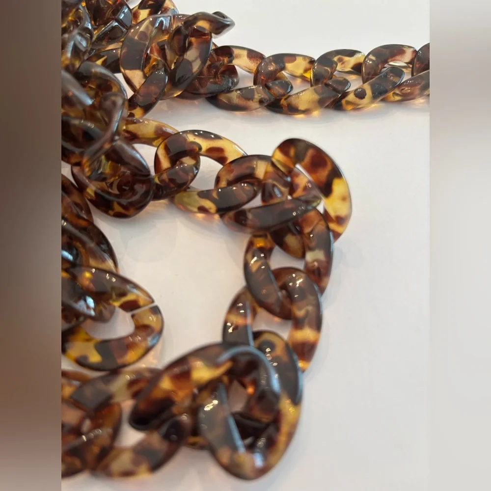 Tortoise Acrylic Link Fashion Belt